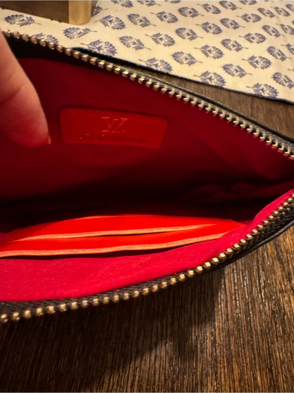 Black Quilted Leather Zip Pouch-Inspired